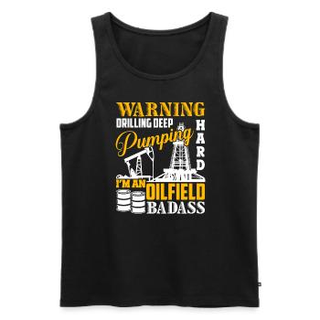I'm An Oilfield Badass - Men's Premium Organic Tank Top - black - Front - Michal (187cm)
