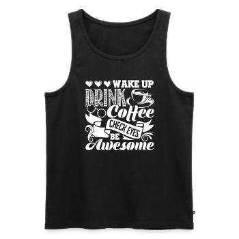 Optometrist Optometrist Wake Up Check Eyes - Men's Premium Organic Tank Top - black - Front - AI Model Male 178 light (178cm)