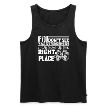 Optician If You Don't See What You're Looking For - Men's Premium Organic Tank Top - black - Front - Michal (187cm)