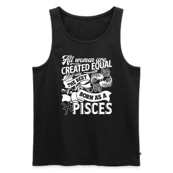 Pisces The Best Are Born As A Pisces - Men's Premium Organic Tank Top - black - Front - Michal (187cm)