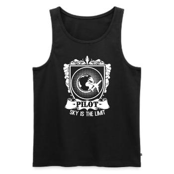 Pilot Sky Is The Limit - Men's Premium Organic Tank Top - black - Front - AI Model Male 178 light (178cm)
