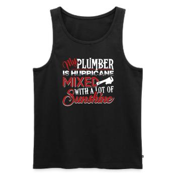 Plumber Plumber A Lot Of Sunshine - Men's Premium Organic Tank Top - black - Front - Michal (187cm)