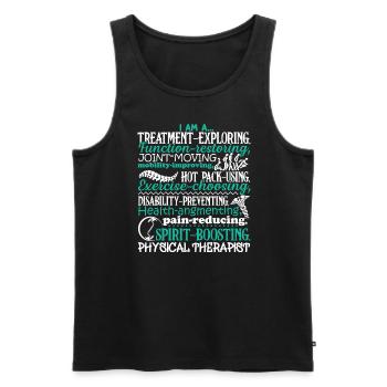 Physical Therapist Physical Therapist Treatment - Men's Premium Organic Tank Top - black - Front - AI Model Male 178 light (178cm)