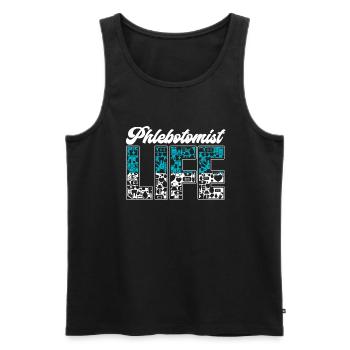 I Love Phlebotomist Life - Men's Premium Organic Tank Top - black - Front - Michal (187cm)