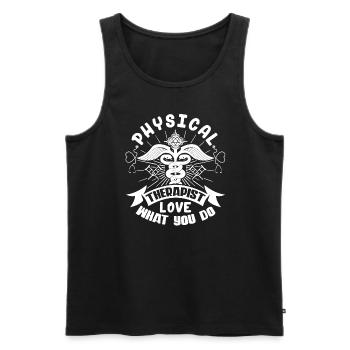 Physical Therapist Physical Therapist Love - Men's Premium Organic Tank Top - black - Front - AI Model Male 178 light (178cm)