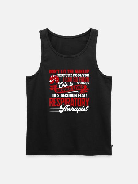 Respiratory Therapist Saving Lives - Men's Premium Organic Tank Top - black