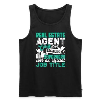 Real Estate Real Estate Agent Job Title - Men's Premium Organic Tank Top - black - Front - Michal (187cm)