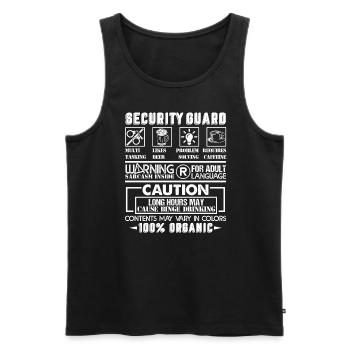 Security Guard Security Guard Solve Problems - Men's Premium Organic Tank Top - black - Front - Michal (187cm)
