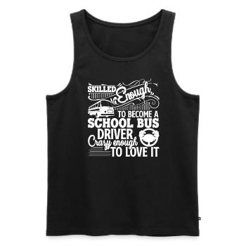 School Bus Driver School Bus Driver Love It - Men's Premium Organic Tank Top - black - Front - AI Model Male 178 light (178cm)