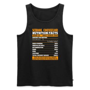 School Counselor School Counselor Nutrition Facts - Men's Premium Organic Tank Top - black - Front - Michal (187cm)