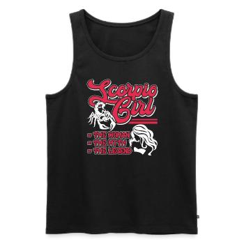 Scorpio Scorpio girl The Myth The Legend - Men's Premium Organic Tank Top - black - Front - Michal (187cm)