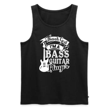 Bass Guitar Thank God I Am A Bass Guitar Player - Men's Premium Organic Tank Top - black - Front - Michal (187cm)