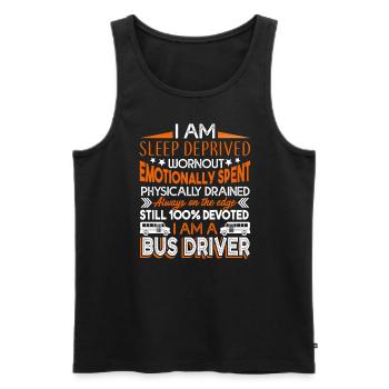 Bus Driver I Am A Bus Driver - Men's Premium Organic Tank Top - black - Front - AI Model Male 178 light (178cm)