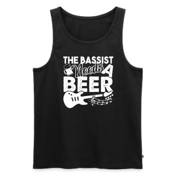 Bass Guitar The Bassist Bass Guitar Needs A Beer - Men's Premium Organic Tank Top - black - Front - Michal (187cm)