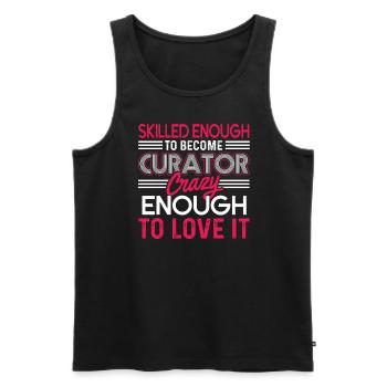 Curator Skilled Enough To Become Curator - Men's Premium Organic Tank Top - black - Front - Michal (187cm)