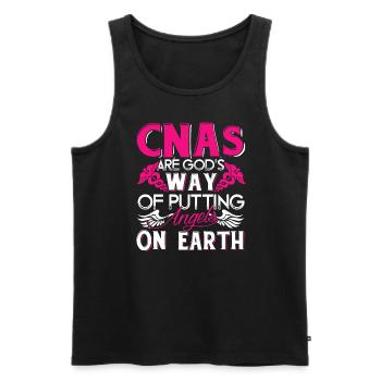 CNA God Made CNA - Men's Premium Organic Tank Top - black - Front - Michal (187cm)