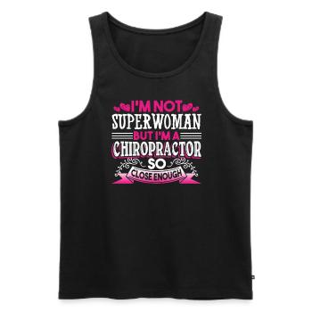 Chiropractor I'm A Chiropractor So Close Enough - Men's Premium Organic Tank Top - black - Front - Michal (187cm)