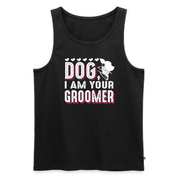 Dog Groomer Dog I Am Your Groomer - Men's Premium Organic Tank Top - black - Front - Michal (187cm)