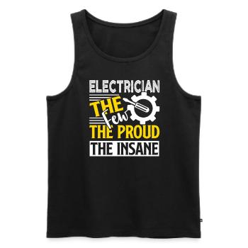 Electrician Electrician The Proud The Insane - Men's Premium Organic Tank Top - black - Front - Michal (187cm)