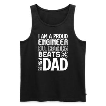 Engineer I Am A Proud Engineer - Men's Premium Organic Tank Top - black - Front - AI Model Male 178 light (178cm)