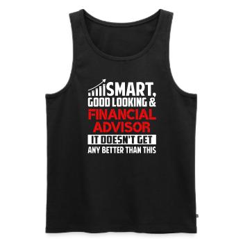 Smart Good Looking Financial Advisor - Men's Premium Organic Tank Top - black - Front - Michal (187cm)
