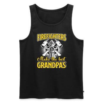 Firefighter Firefighters Make The Best Grandpas - Men's Premium Organic Tank Top - black - Front - Michal (187cm)