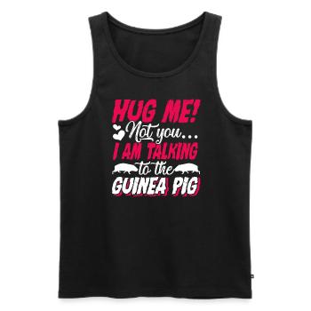 Guinea Pig Talking To The Guinea Pig - Men's Premium Organic Tank Top - black - Front - AI Model Male 178 light (178cm)