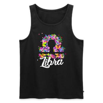 Libra Libra Zodiac Sign Of Zodiac - Men's Premium Organic Tank Top - black - Front - AI Model Male 178 light (178cm)