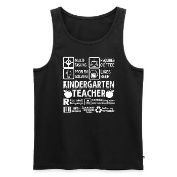 Kindergarten Teacher Kindergarten Teacher Jobs - Men's Premium Organic Tank Top - black - Front - Michal (187cm)