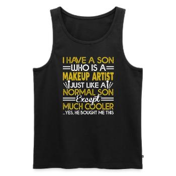 Makeup Artist My Son Is A Makeup Artist - Men's Premium Organic Tank Top - black - Front - AI Model Male 178 light (178cm)