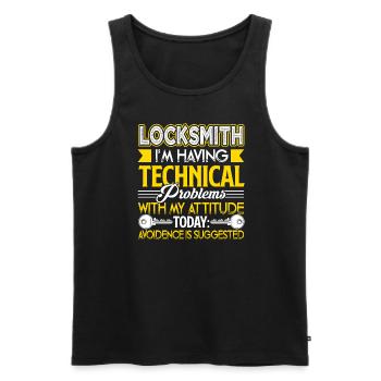 Locksmith Locksmith I'm Having Technical Problem - Men's Premium Organic Tank Top - black - Front - Michal (187cm)