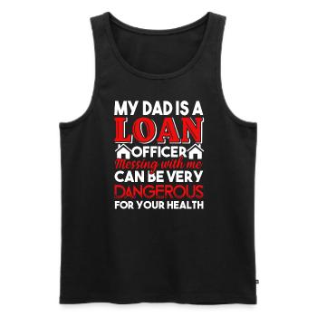 Loan Officer My Dad Is A Loan Officer - Men's Premium Organic Tank Top - black - Front - Michal (187cm)