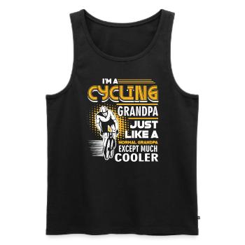 Cycling Cycling Grandpa Cooler - Men's Premium Organic Tank Top - black - Front - Michal (187cm)