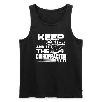 Chiropractor Let Chiropractor Fix It - Men's Premium Organic Tank Top - black - Front - Michal (187cm)