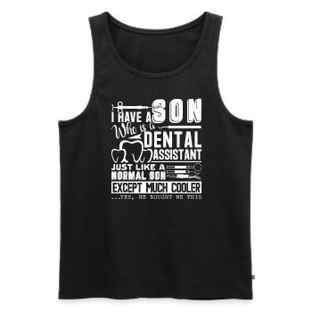 Dental Assistant My Son Is A Dental Assistant - Men's Premium Organic Tank Top - black - Front - AI Model Male 178 light (178cm)