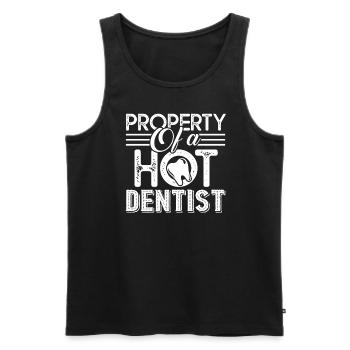 Dentist Property Of A Hot Dentist - Men's Premium Organic Tank Top - black - Front - AI Model Male 178 light (178cm)