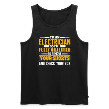 Electrician I'm An Electrician - Men's Premium Organic Tank Top - black - Front - Michal (187cm)