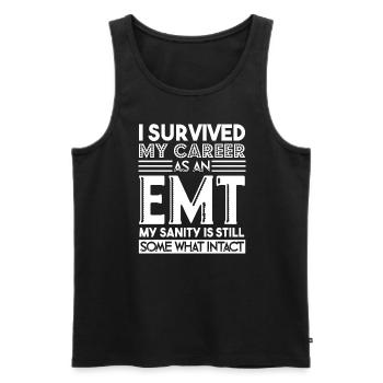 EMT I Survived My Career As An EMT - Men's Premium Organic Tank Top - black - Front - Michal (187cm)
