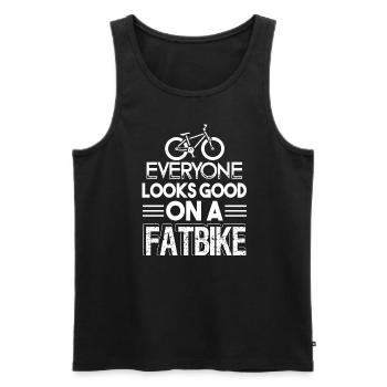 Fat Bike Everyone Looks Good On A Fat Bike - Men's Premium Organic Tank Top - black - Front - Michal (187cm)