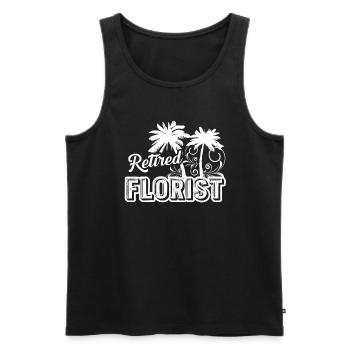 Florist Retired Florist - Men's Premium Organic Tank Top - black - Front - Michal (187cm)
