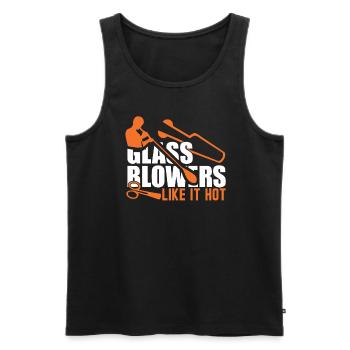 Glassblowing Glassblowers Like It Hot - Men's Premium Organic Tank Top - black - Front - AI Model Male 178 light (178cm)