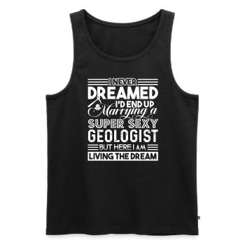 Geologist Marrying A Super Sexy Geologist - Men's Premium Organic Tank Top - black - Front - AI Model Male 178 light (178cm)