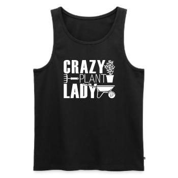 Gardening Gardening Crazy Plant Lady - Men's Premium Organic Tank Top - black - Front - Michal (187cm)