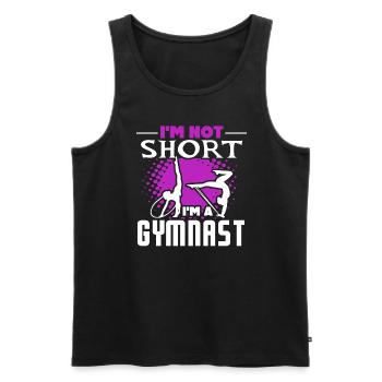 Gymnast I'm Not Short I'm A Gymnast - Men's Premium Organic Tank Top - black - Front - AI Model Male 178 light (178cm)