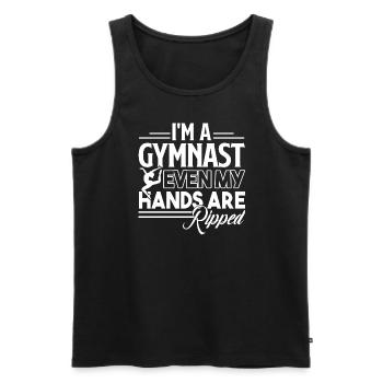 Gymnast I'm A Gymnast - Men's Premium Organic Tank Top - black - Front - Michal (187cm)