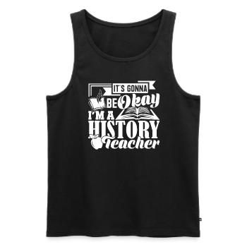 History Teacher I'm A History Teacher - Men's Premium Organic Tank Top - black - Front - AI Model Male 178 light (178cm)
