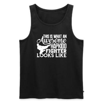 Hapkido Awesome Hapkido Fighter Looks Like - Men's Premium Organic Tank Top - black - Front - AI Model Male 178 light (178cm)