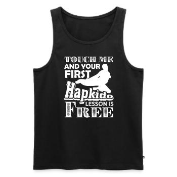Hapkido Touch Me And Hapkido Lesson Is Free - Men's Premium Organic Tank Top - black - Front - AI Model Male 178 light (178cm)