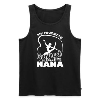 Gymnast My Favorite Gymnast Call Me Nana - Men's Premium Organic Tank Top - black - Front - Michal (187cm)