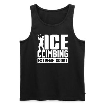 Ice Climbing Extreme Sport - Men's Premium Organic Tank Top - black - Front - Michal (187cm)